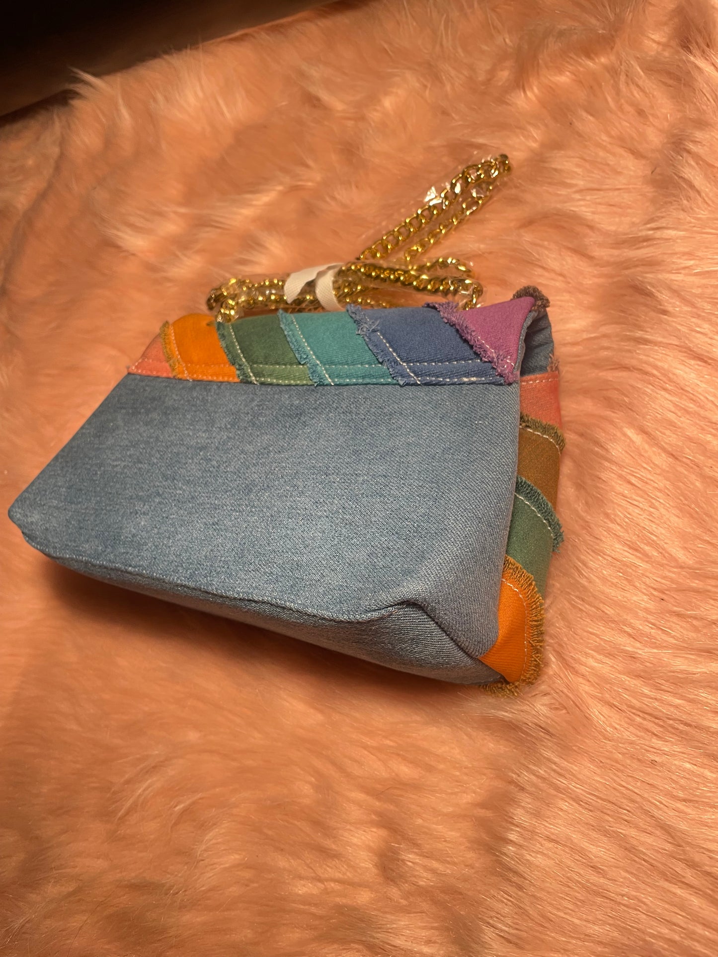 Unique Demin Rainbow Bag