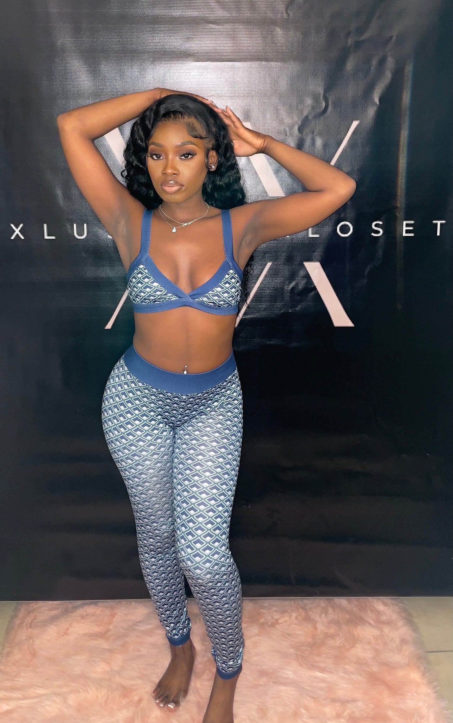 Bleu/ Peaches Set